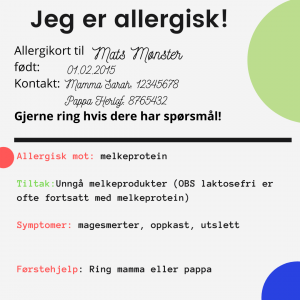 allergikort Mats Mønster